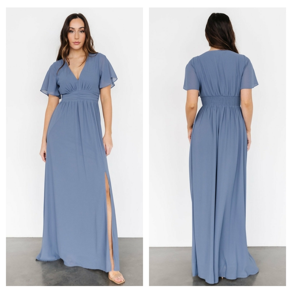 Baltic Born Ramona Maxi Dress Short Sleeve Lined New Without Tags - Picture 1 of 9